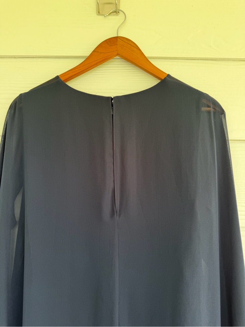 Lauren Ralph Lauren Navy Cape Sleeve Evening Gown Dress Women’s Size 10 NWT - Picture 12 of 12